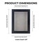 Elegant Charcoal Wood Shadow Box Frame with Acrylic Front - Light Brown Suede Backing, 30 Sizes